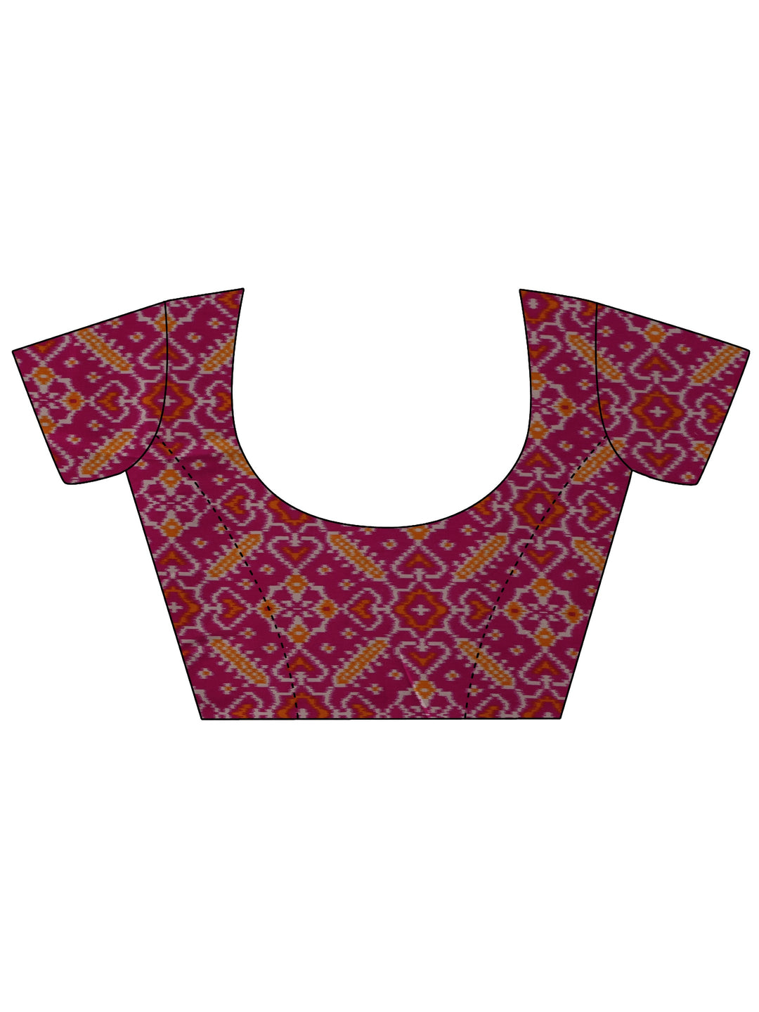  Libas Royal Purple Chevron Printed Silk Blend Saree 