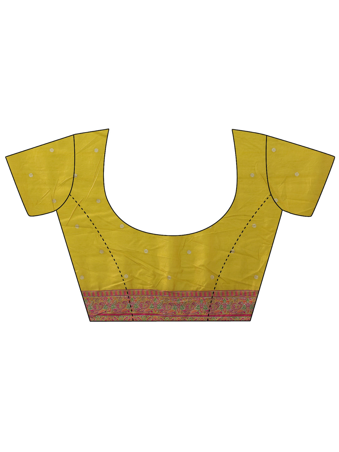  Libas Art Mustard Floral Design Embellished Silk Blend Saree 
