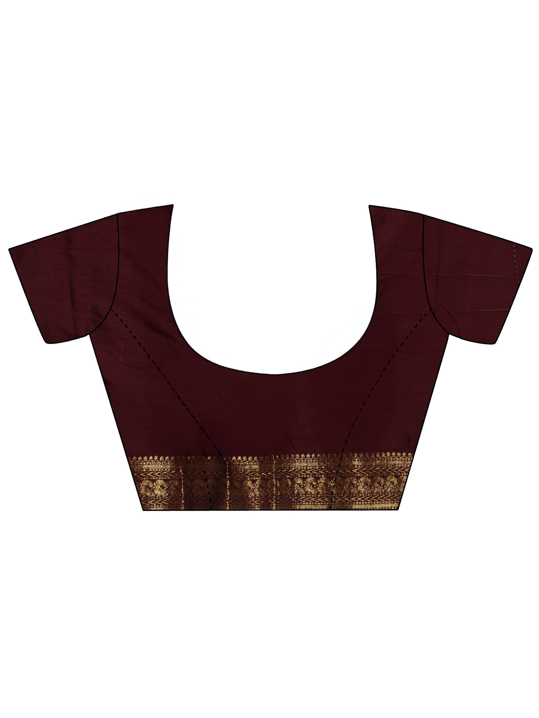  Libas Green and Maroon Silk Blend Tassel Saree with Woven Border 