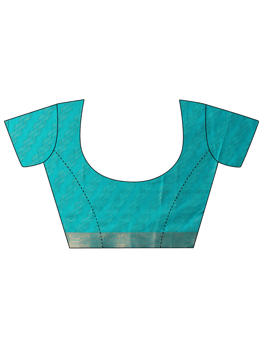  Libas Turquoise Blue Woven Design Silk Blend Tassel Saree 