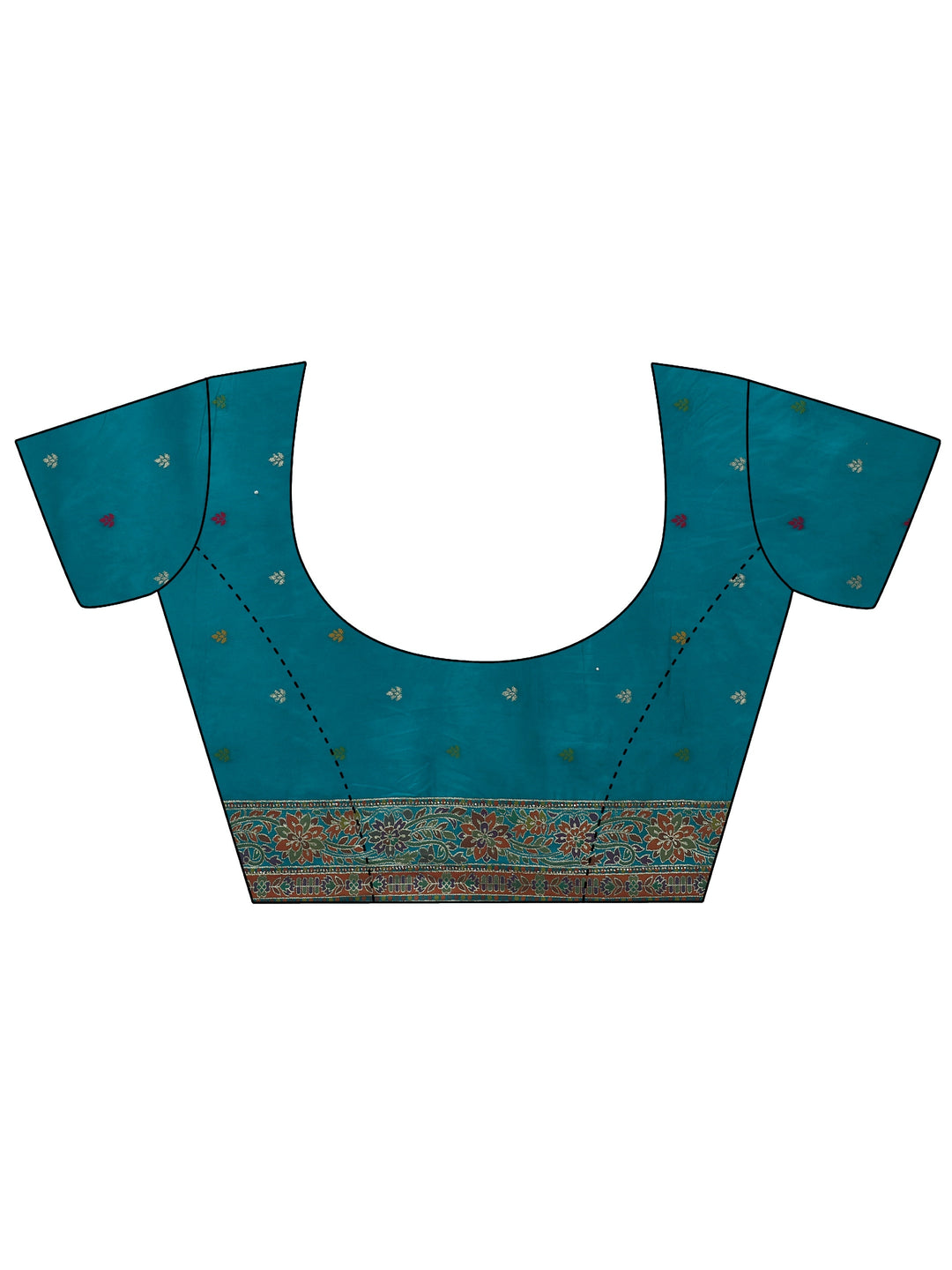  Libas Art Blue Ethnic Woven Design Silk Blend Saree 