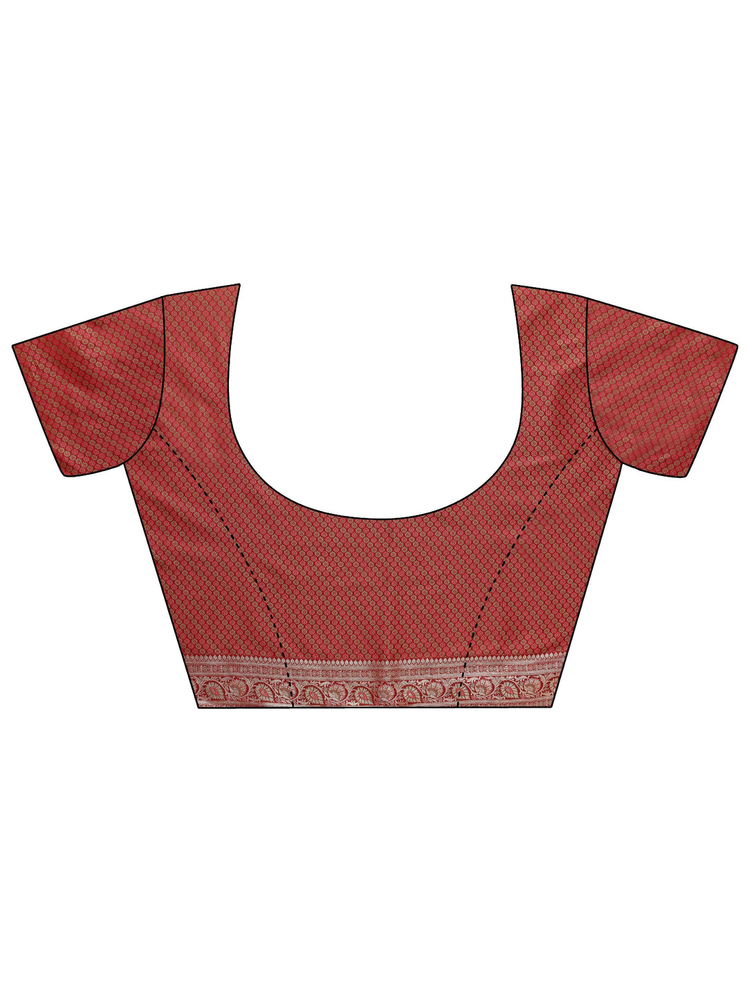  Libas Maroon Paisley Brocade Saree 