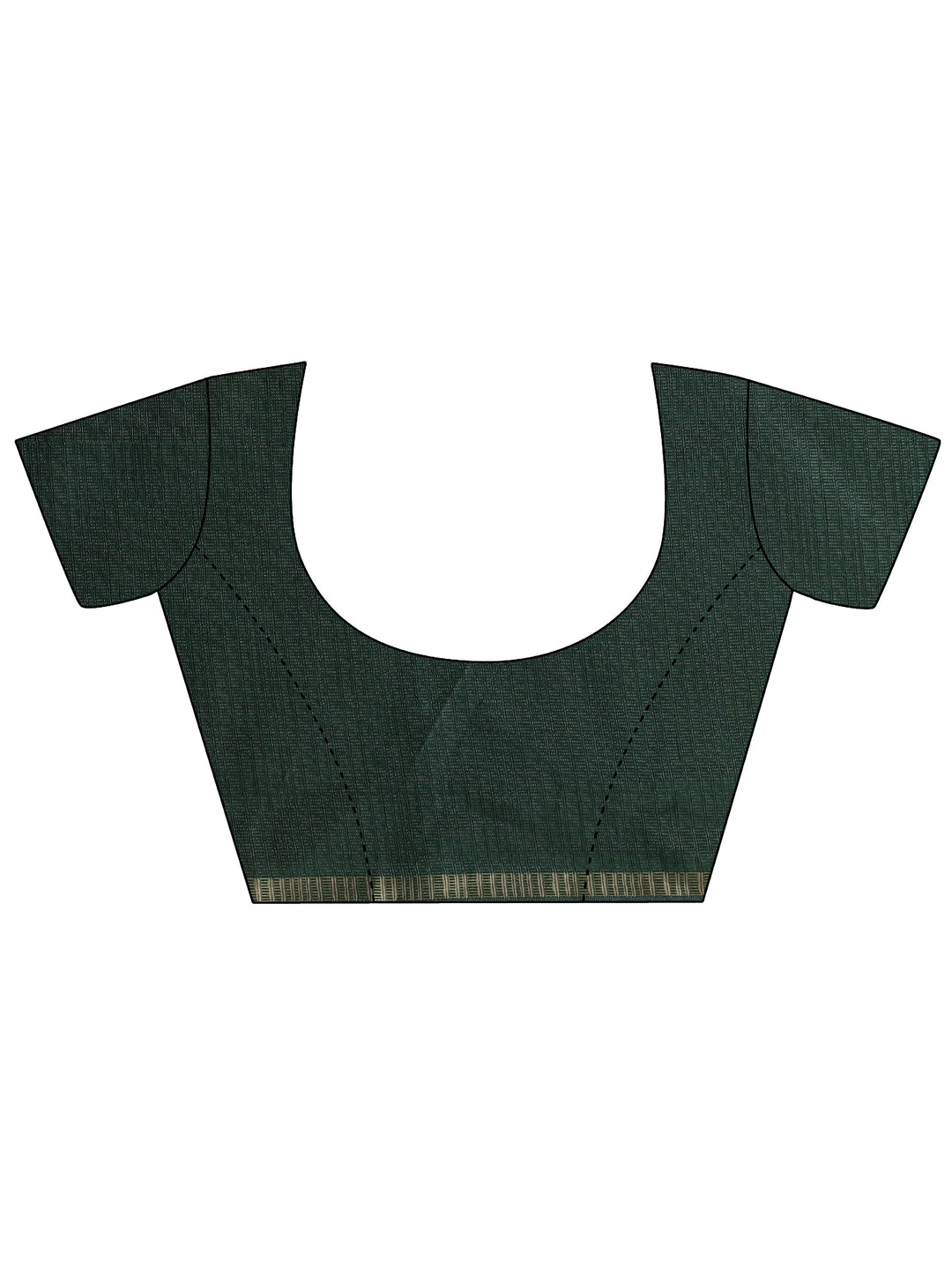  Libas Green Silk Blend Tassel Saree with Woven Design Border 
