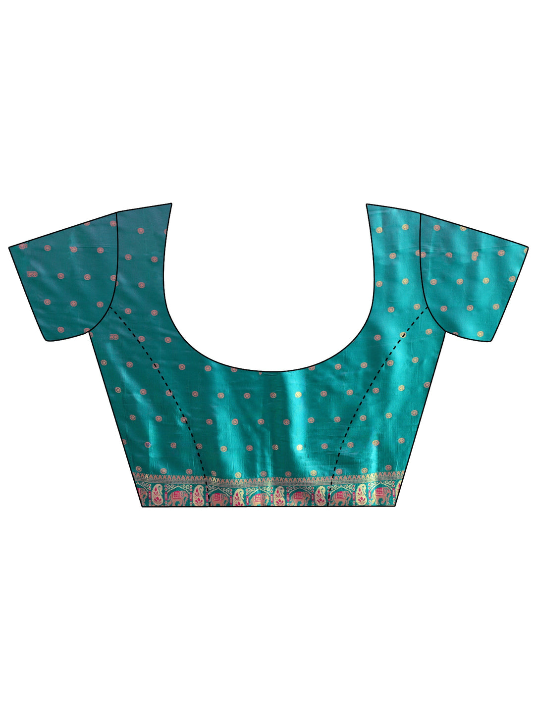  Libas Pink Chevron Woven Design Silk Blend Tassel Saree 