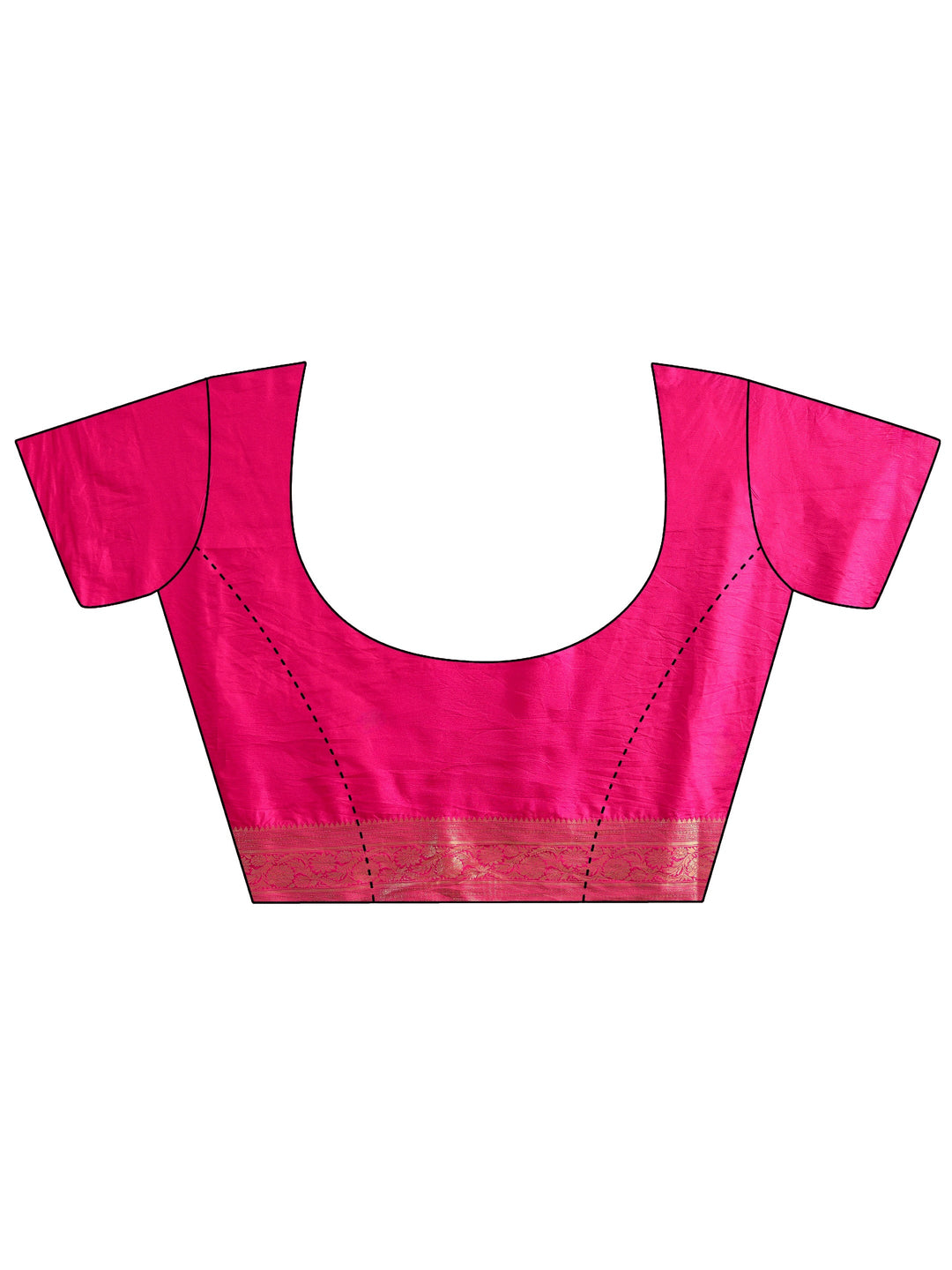  Libas Pink Ethnic Woven Design Silk Blend Tassel Saree 