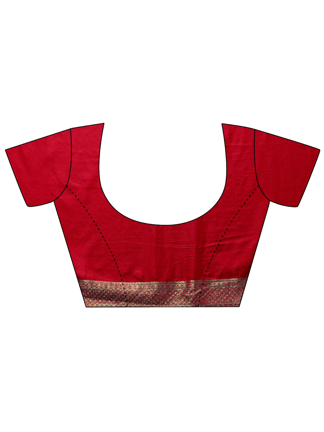  Libas Art Red Woven Design Stone Work Satin Saree 