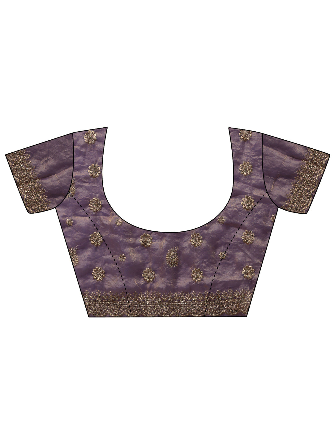  Libas Art Lavender Stone Work Embellished Tissue Saree 
