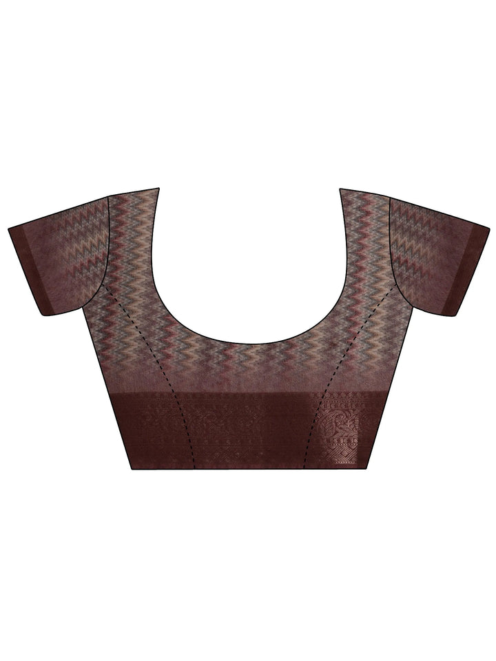 Sienna Printed Silk Blend Saree With Unstitched Blouse Piece - Libas