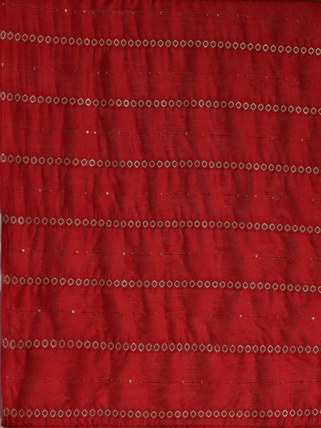 Plus Size Red Yoke Design Silk Blend Straight Suit With Dupatta - Libas 