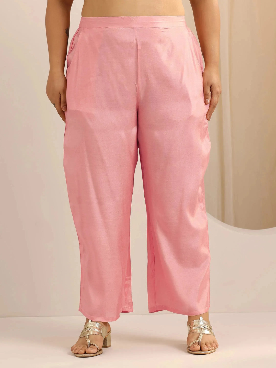  Plus Size Peach Embroidered Organza Straight Suit Set With Dupatta 