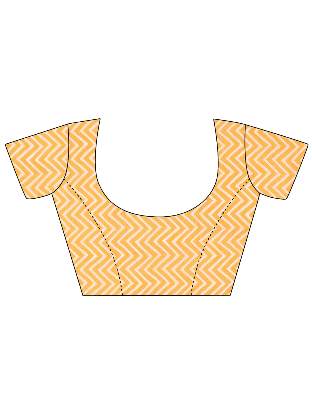  Mustard Printed Cotton Saree With Unstitched Blouse 