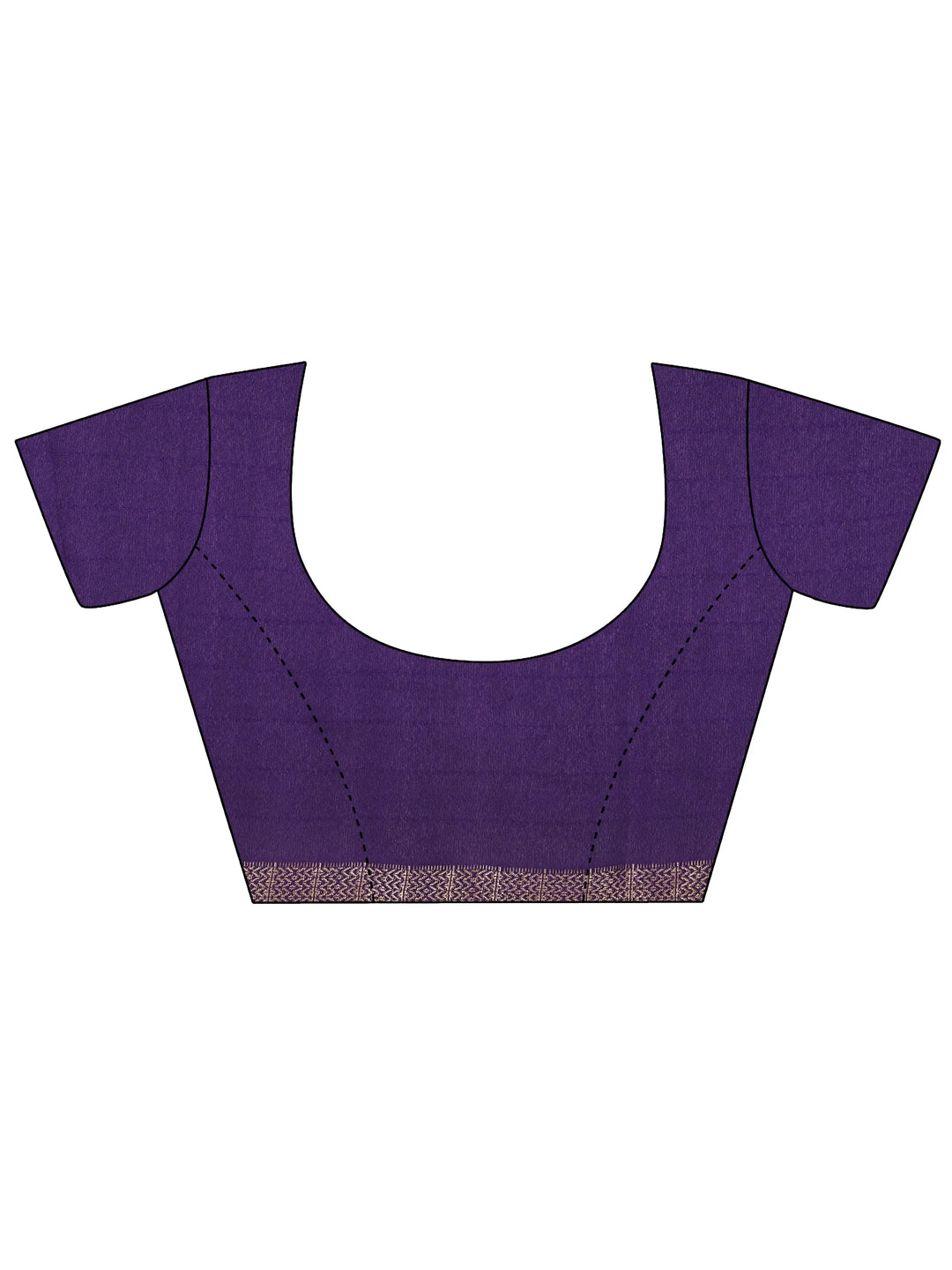  Purple Printed Georgette Saree With Unstitched Blouse Piece 