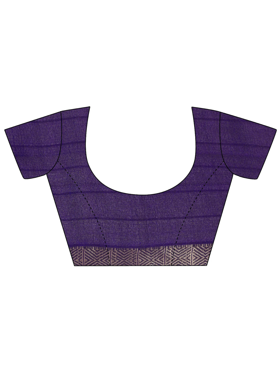  Purple Printed Georgette Saree With Unstitched Blouse Piece 