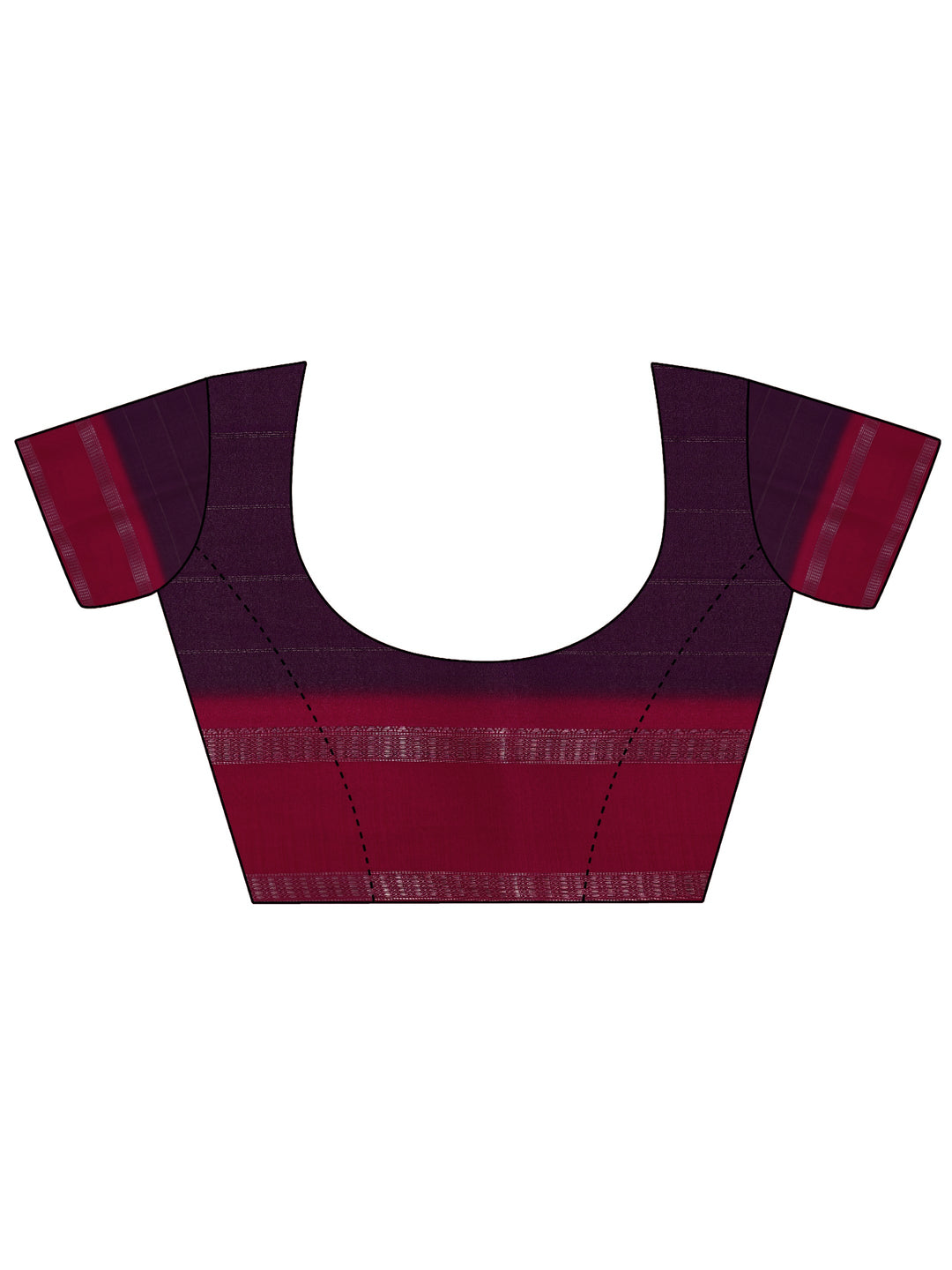  Wine Printed Georgette Saree With Unstitched Blouse Piece 