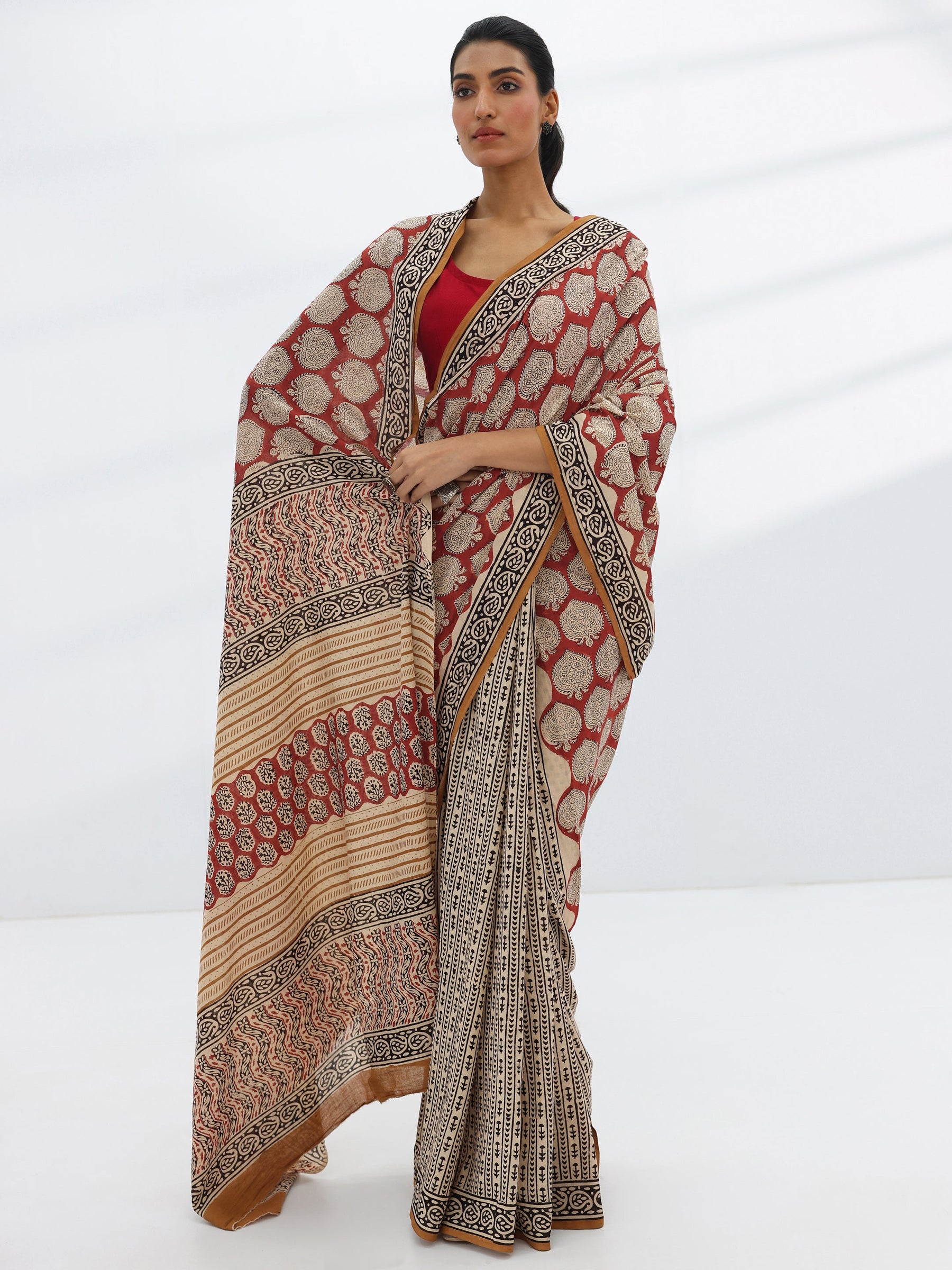 Purple Woven Design Cotton Straight Kurta