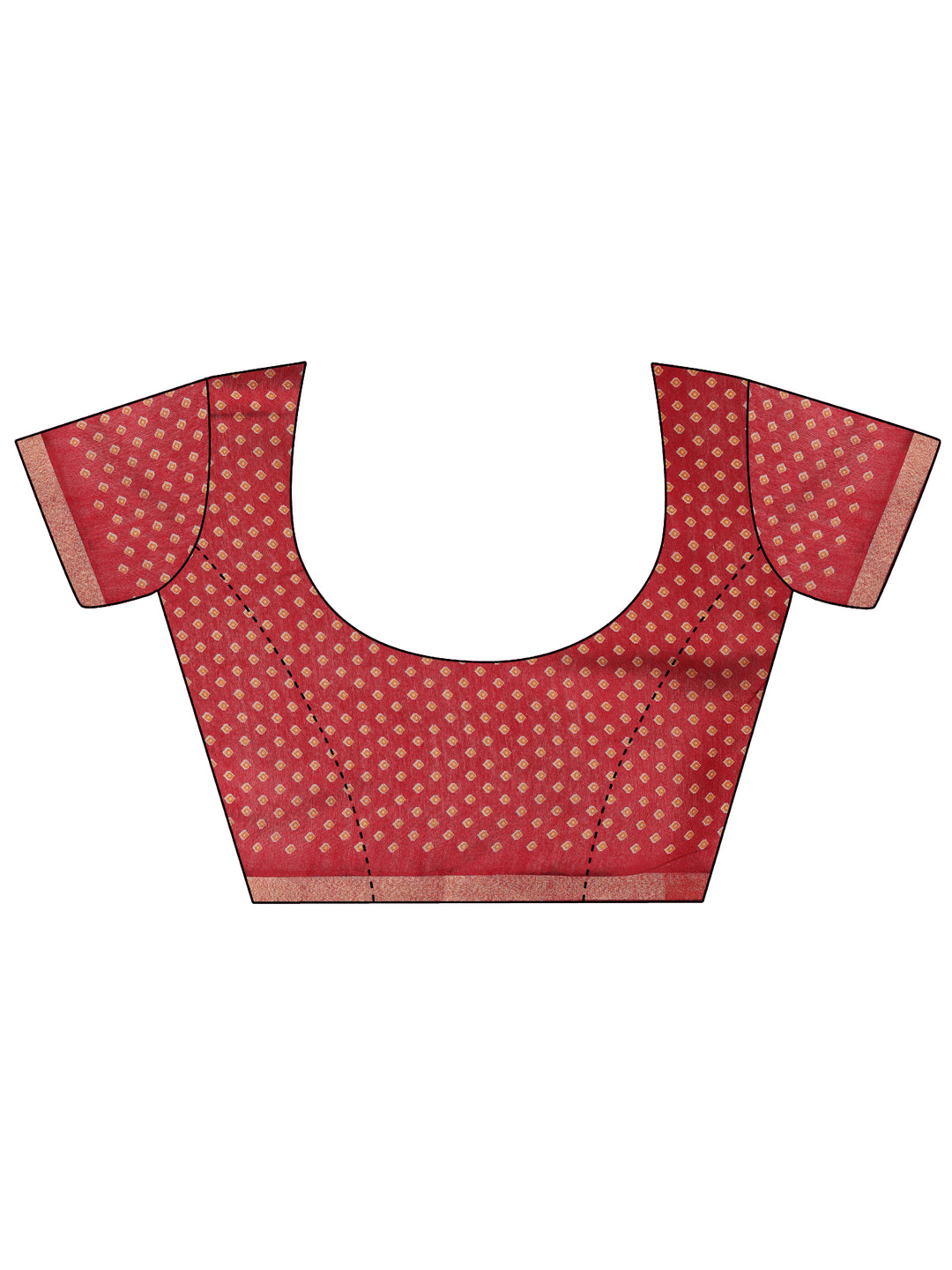  Mustard Printed Cotton Blend Saree With Unstitched Blouse Piece 