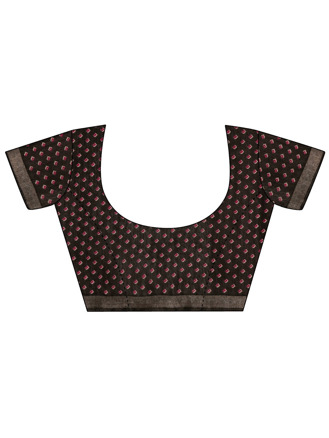  Maroon Solid Cotton Saree With Unstitched Blouse Piece 