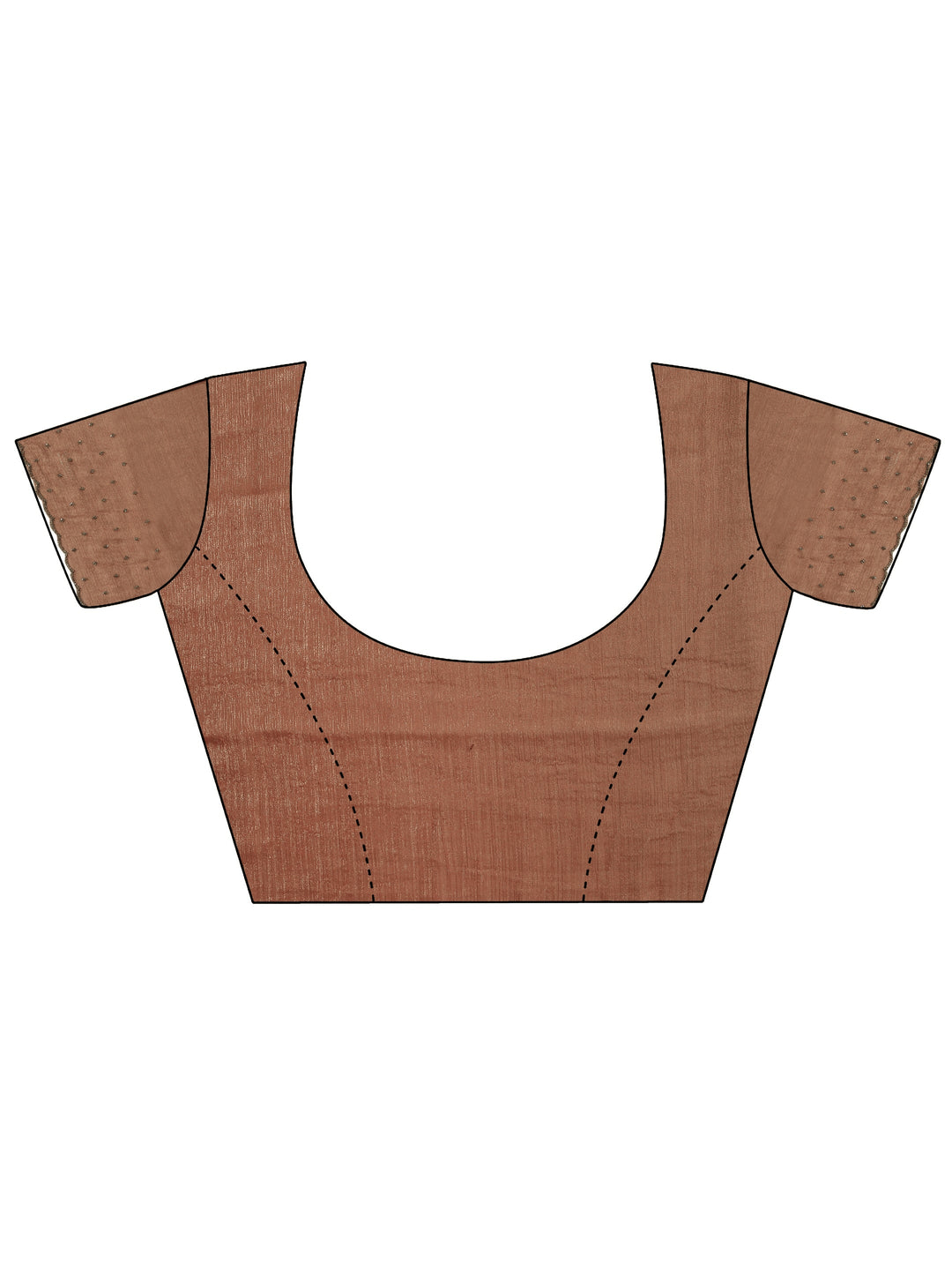  Rust Embellished Satin Saree With Unstitched Blouse Piece 