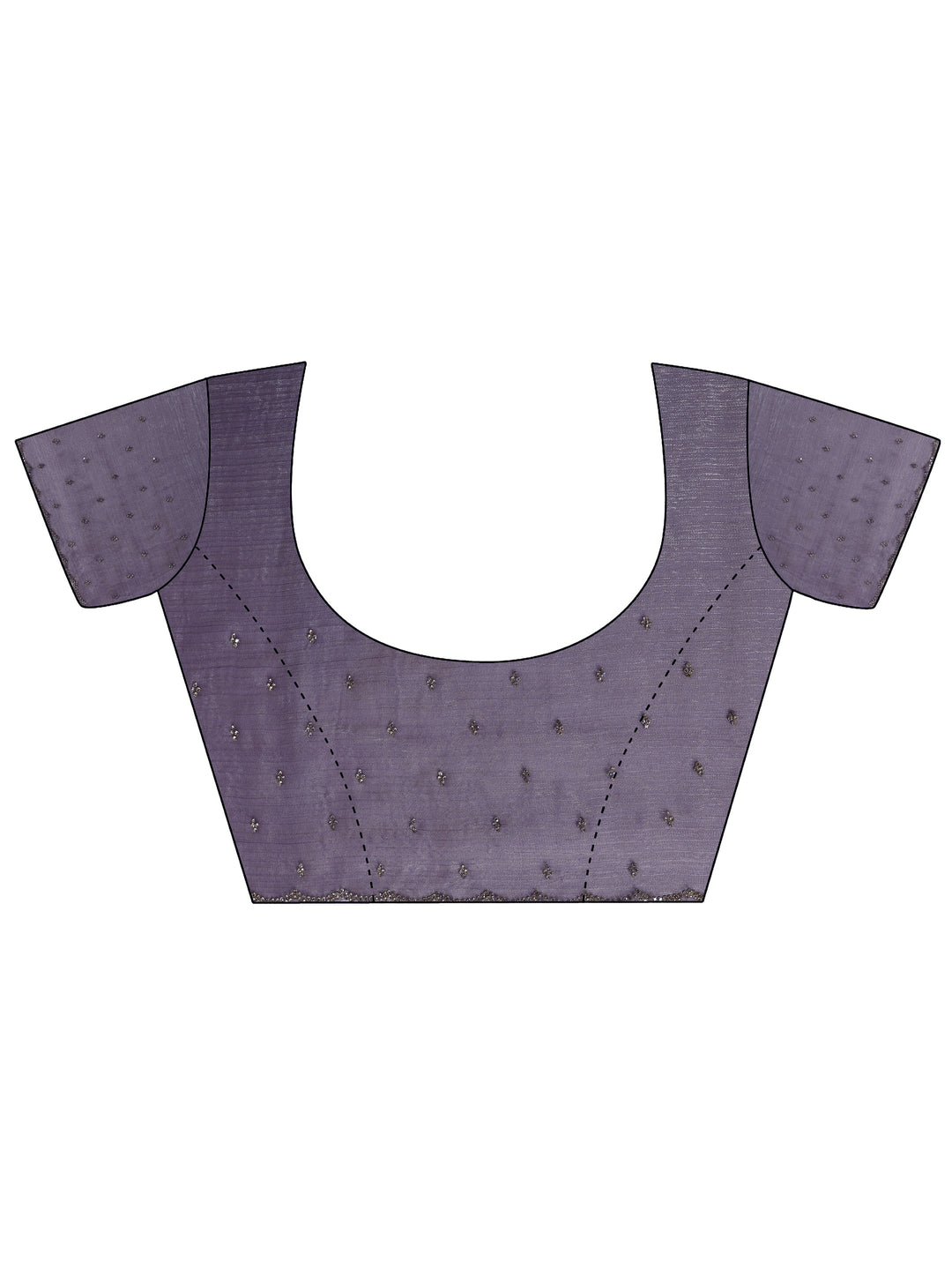  Purple  Embellished Satin Saree With Unstitched Blouse Piece 