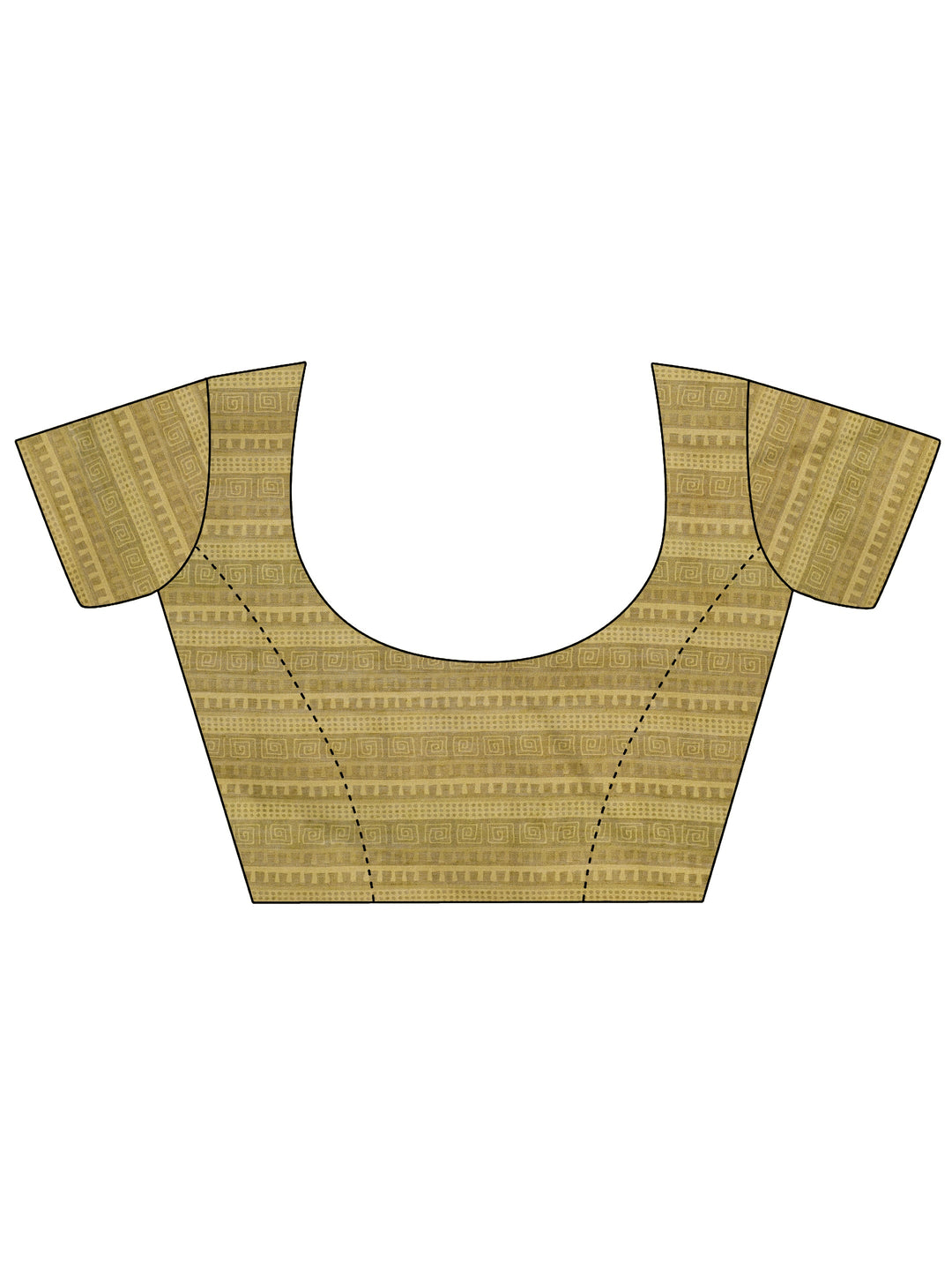  Olive Printed Silk Saree With Unstitched Blouse Piece 