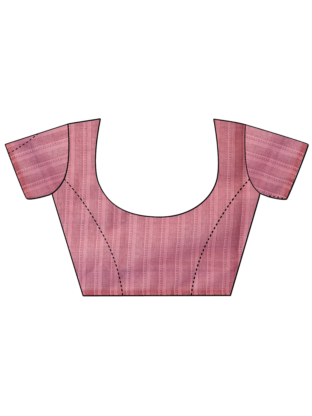  Mauve Printed Silk Blend Saree With Unstitched Blouse Piece 