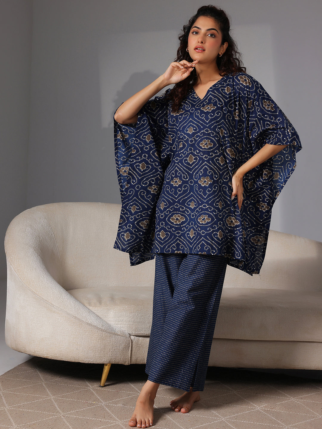 libas Blue Printed Cotton Night Suits-picture-31