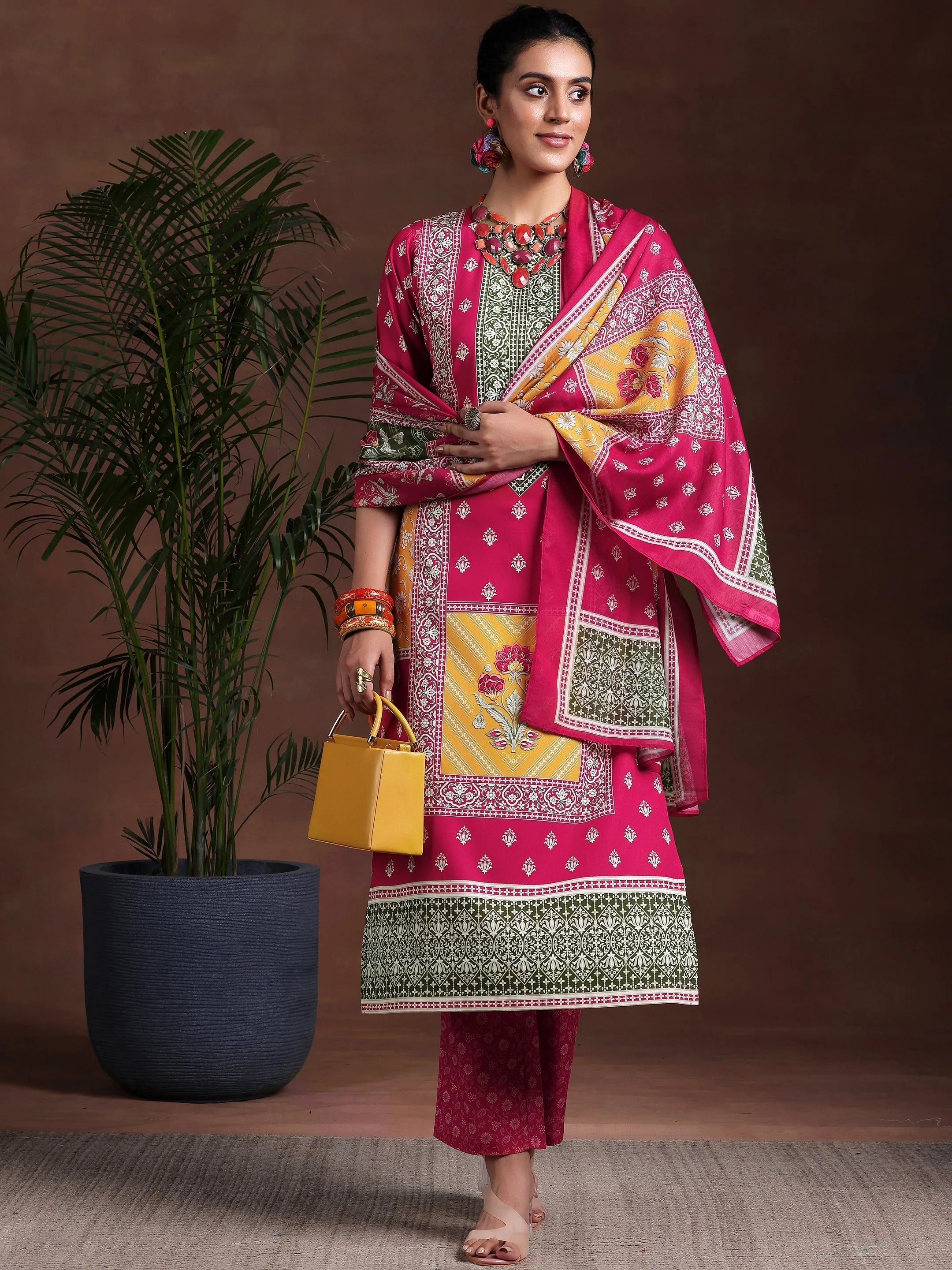 libas Multi Printed Poly Crepe Straight Suit With Dupatta-picture-25
