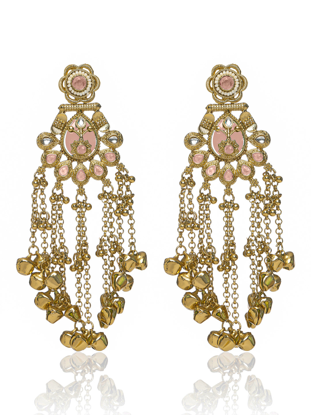  Libas Multicolour Dangling Ghungroo Earrings 