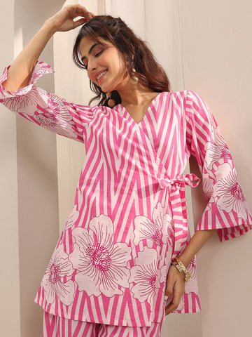Pink Printed Cotton Co-Ord Sets