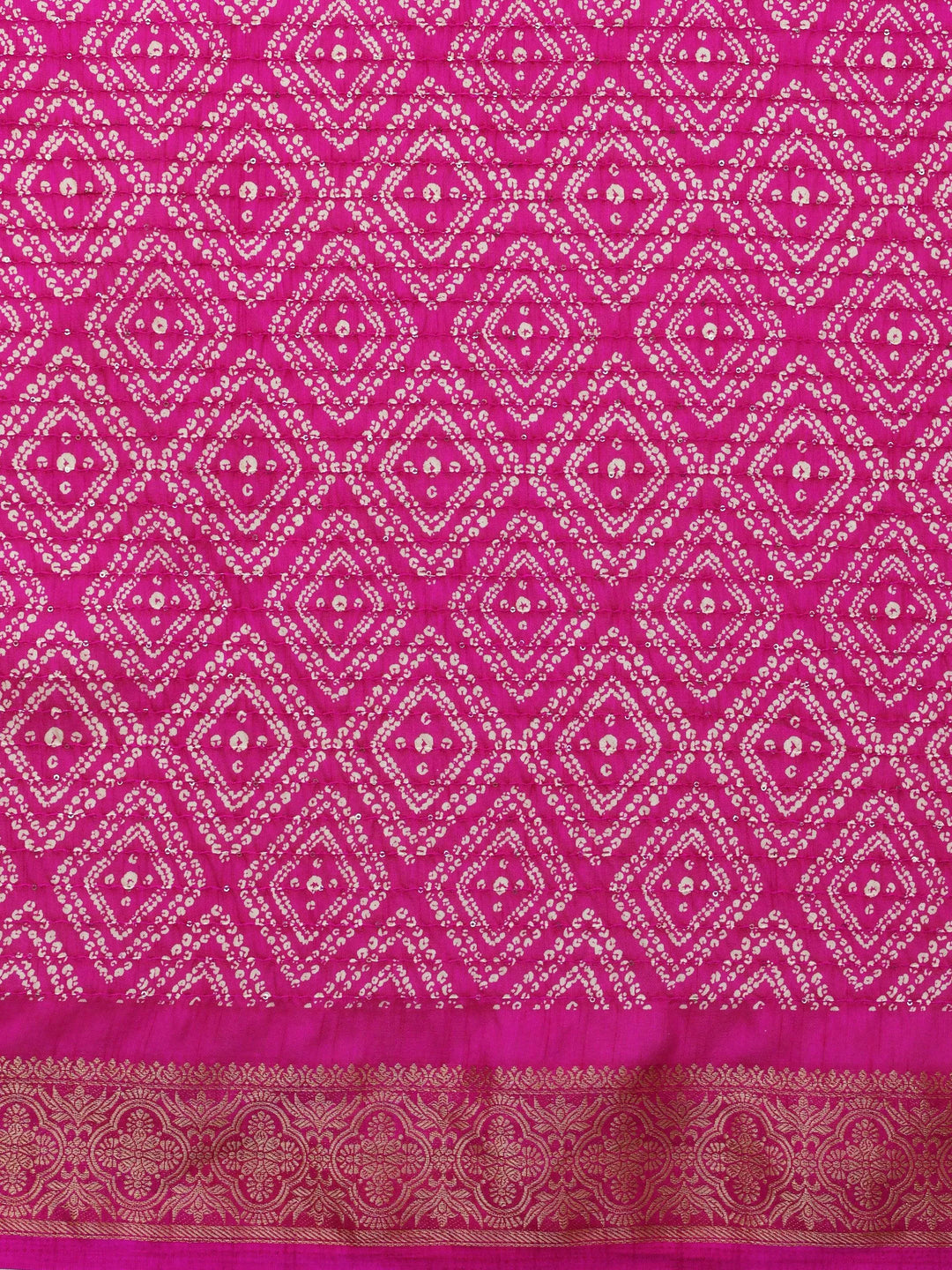 Pink Printed Silk Blend Saree With Unstitched Blouse Piece - Libas 