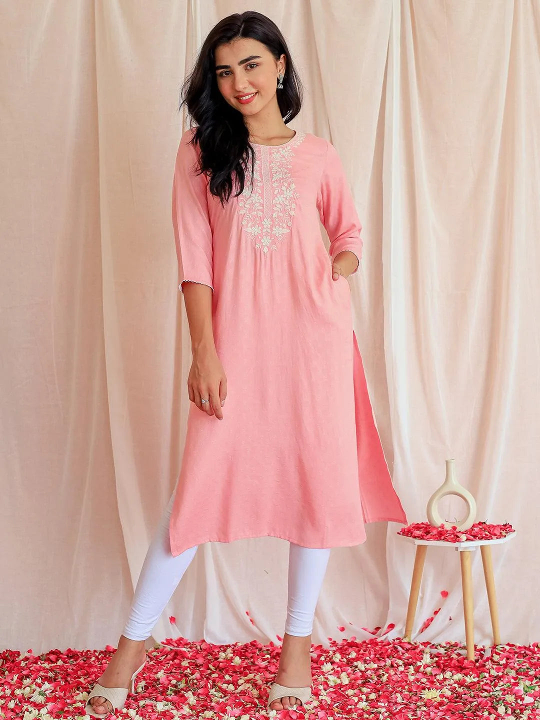 Pink Kurtis Buy Pink Kurtis Online at the Best Price Libas