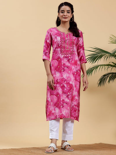 Buy Indian Dress Women Pink Yoke Design Silk Kurta With Trousers & Dupatta  Kurta Palazzo Set Plus Size Party Kurti Pant Set Silk Kurti Online in India  - Etsy