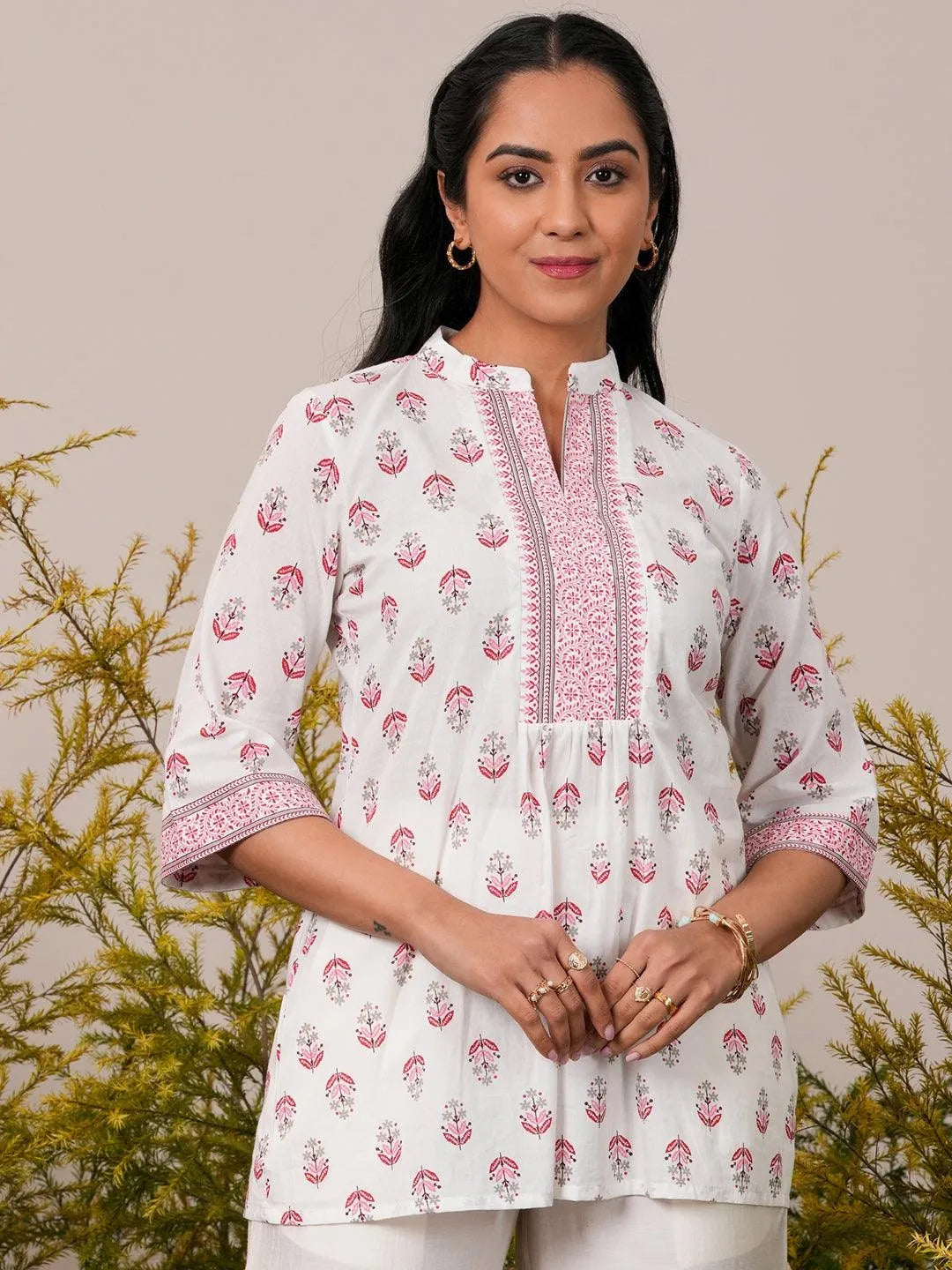 libas White Printed Cotton Straight Kurti-picture-17