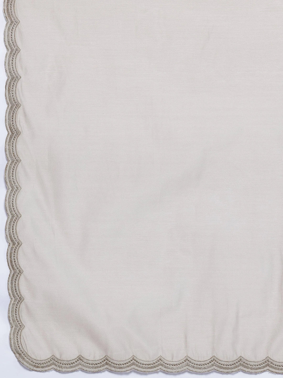 Beige Embroidered Chanderi Silk Straight Suit With Dupatta - Libas 