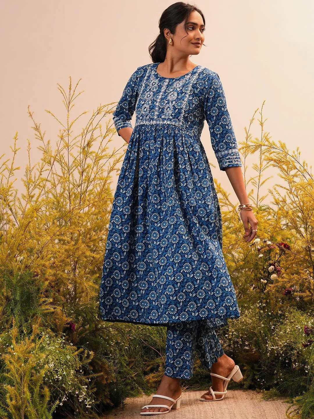 Marigold Kurta Indigo