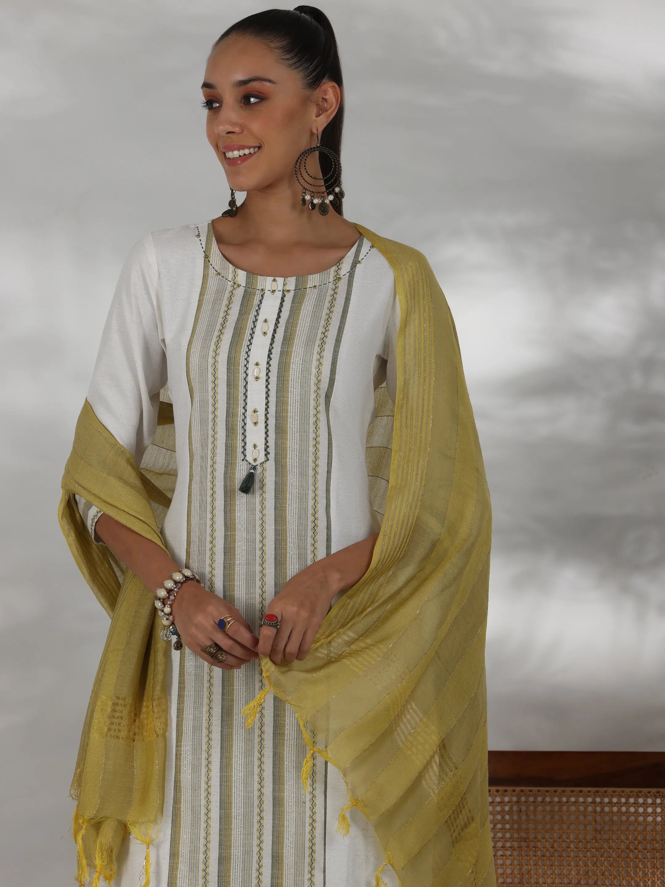 libas Off White Printed Cotton Blend Straight Suit With Dupatta-picture-36