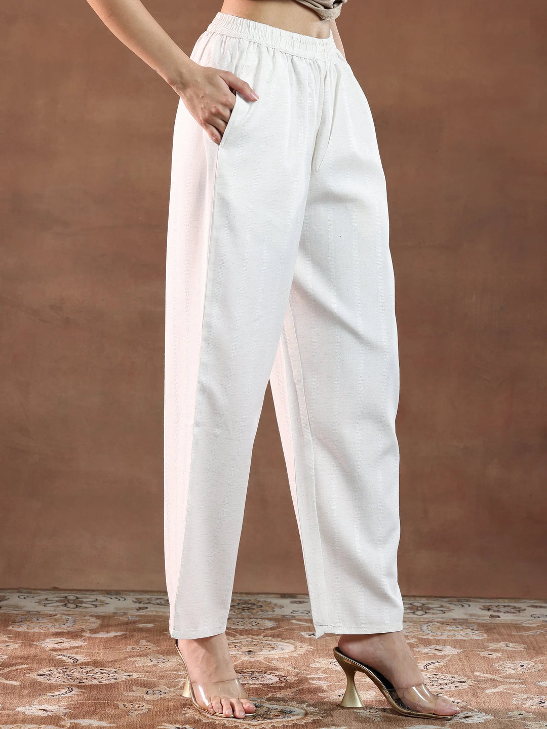  Off White Yoke Design Cotton Blend Straight Suit With Dupatta 