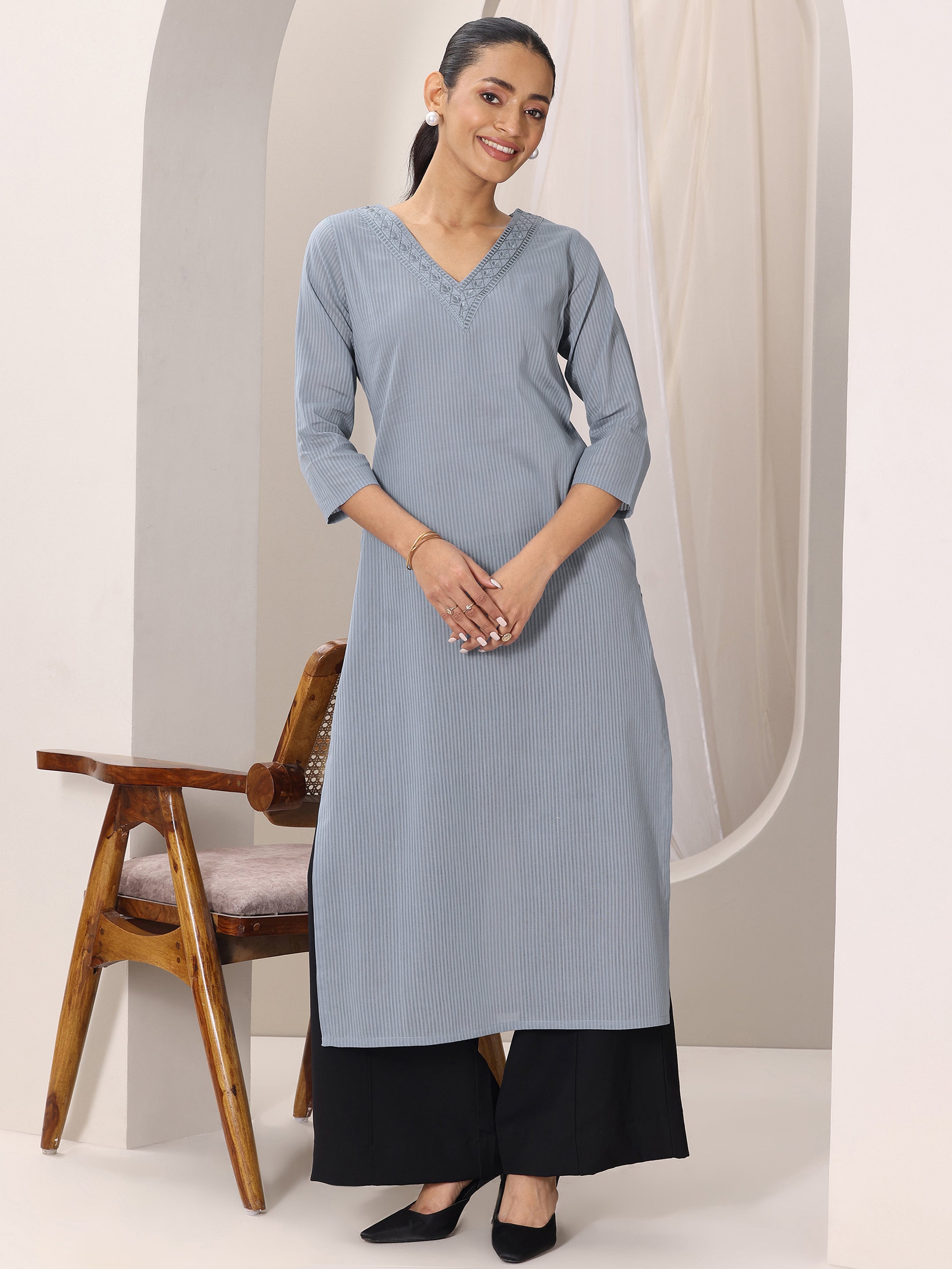 libas Blue Printed Cotton Straight Kurta-picture-28