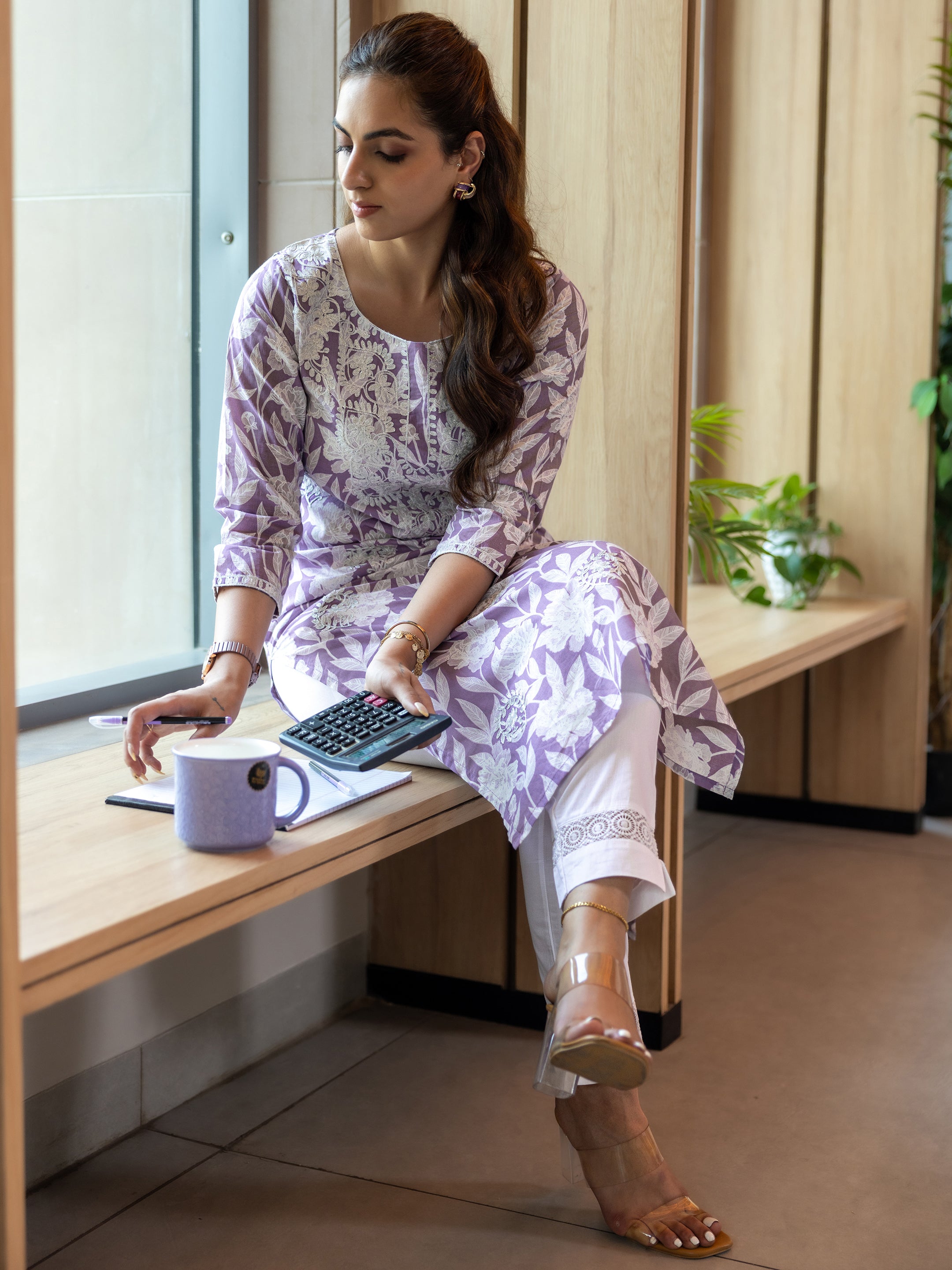 libas Lavender Straight Printed Cotton Kurta-picture-55