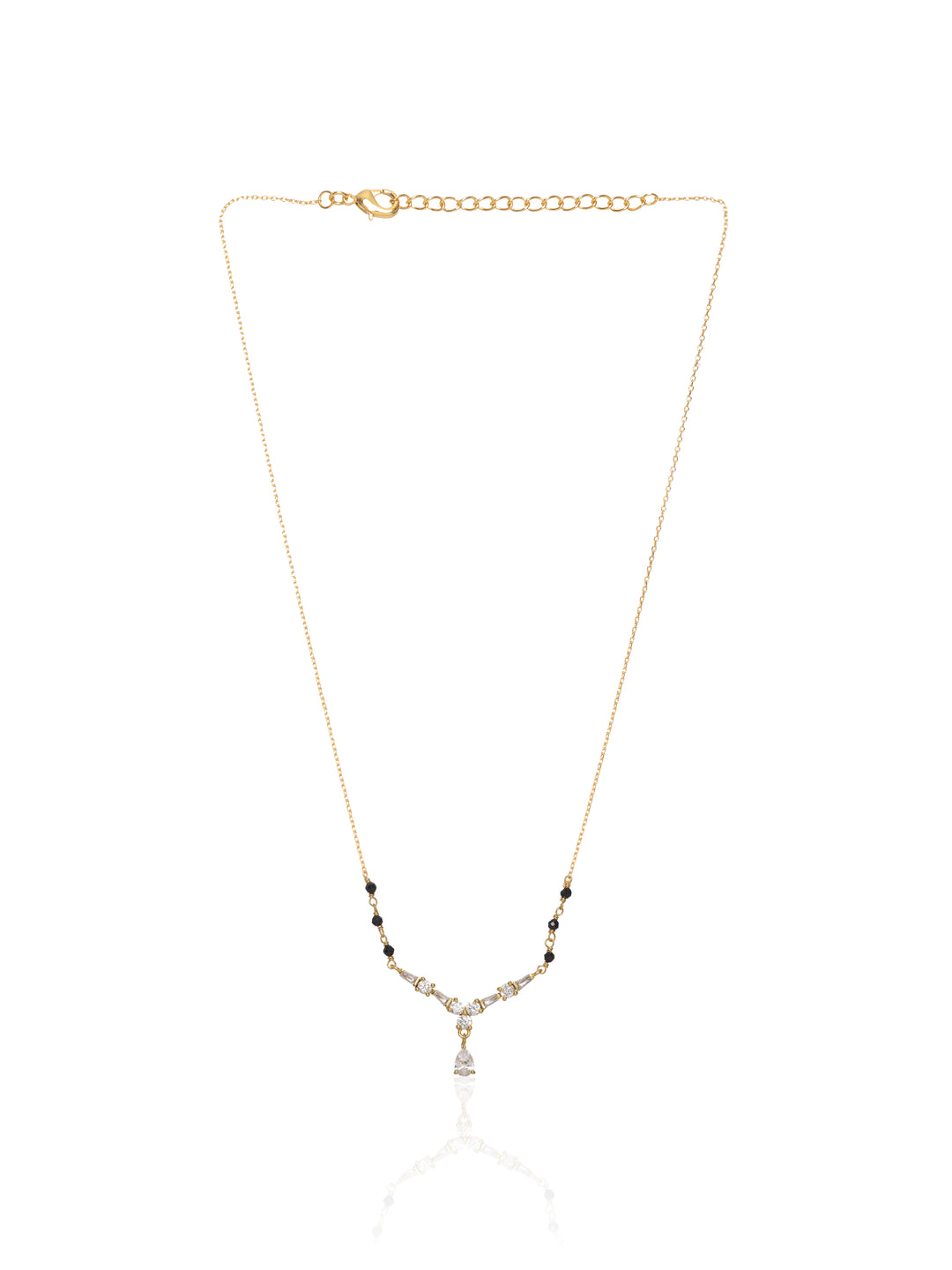  Libas Tear Drop Design 18K Gold Plated Mangalsutra 