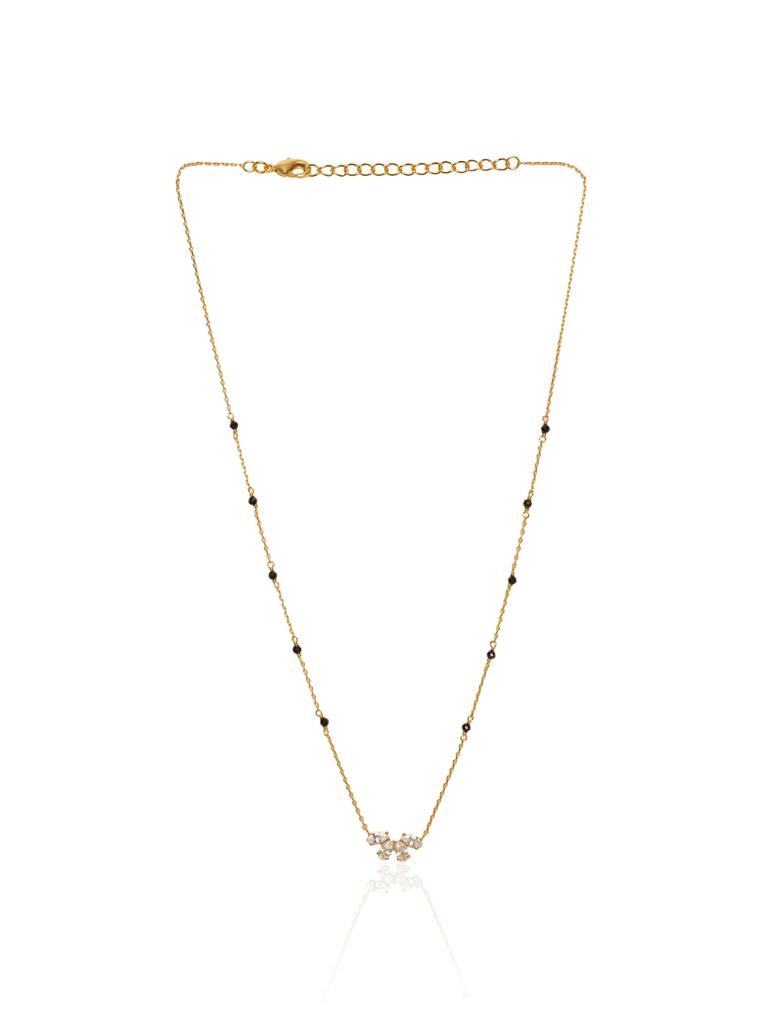  Libas Stone Petal Design 18K Gold Plated Mangalsutra 
