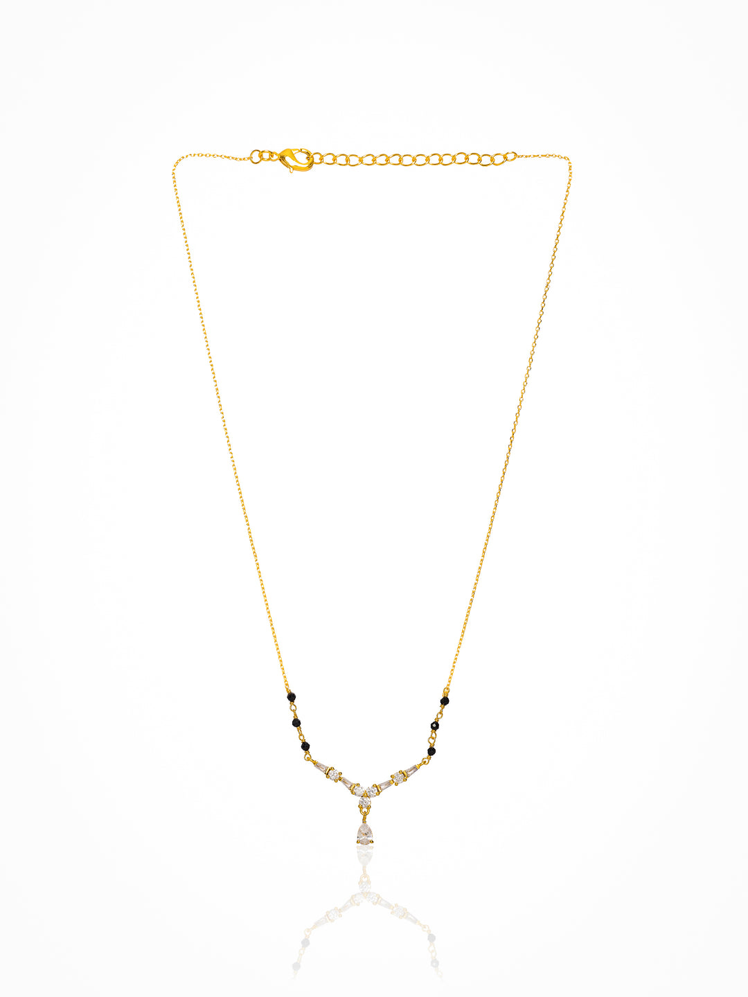  Libas Tear Drop Design 18K Gold Plated Mangalsutra 