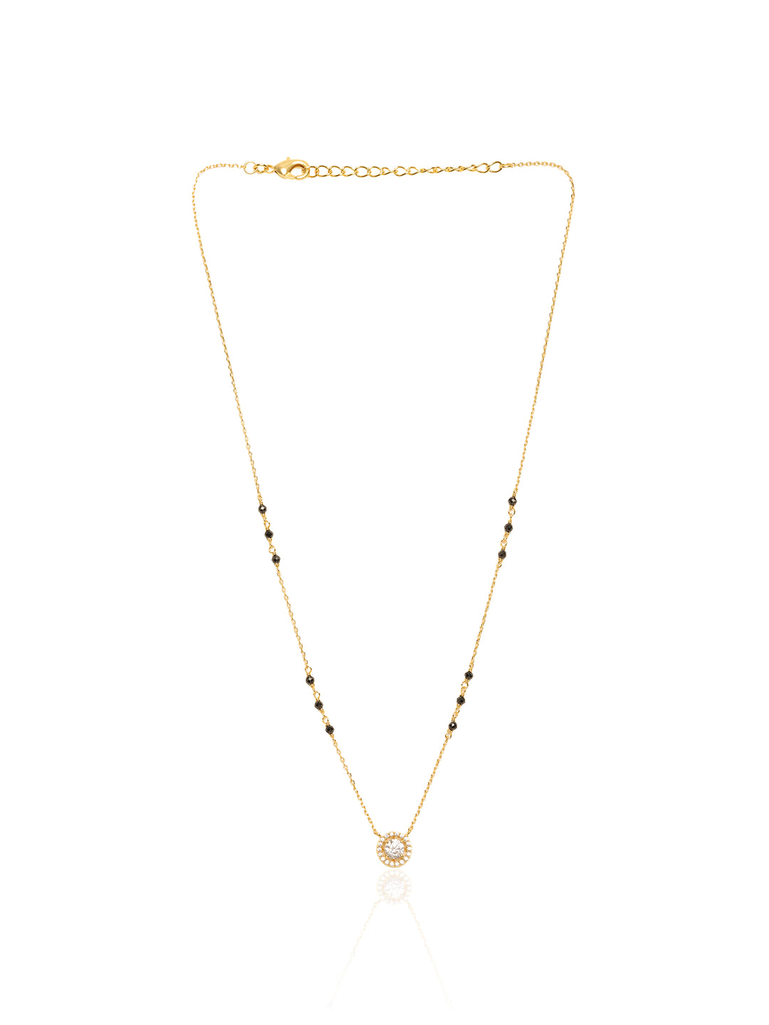  Libas Stone Pendant 18K Gold-Plated Mangalsutra 