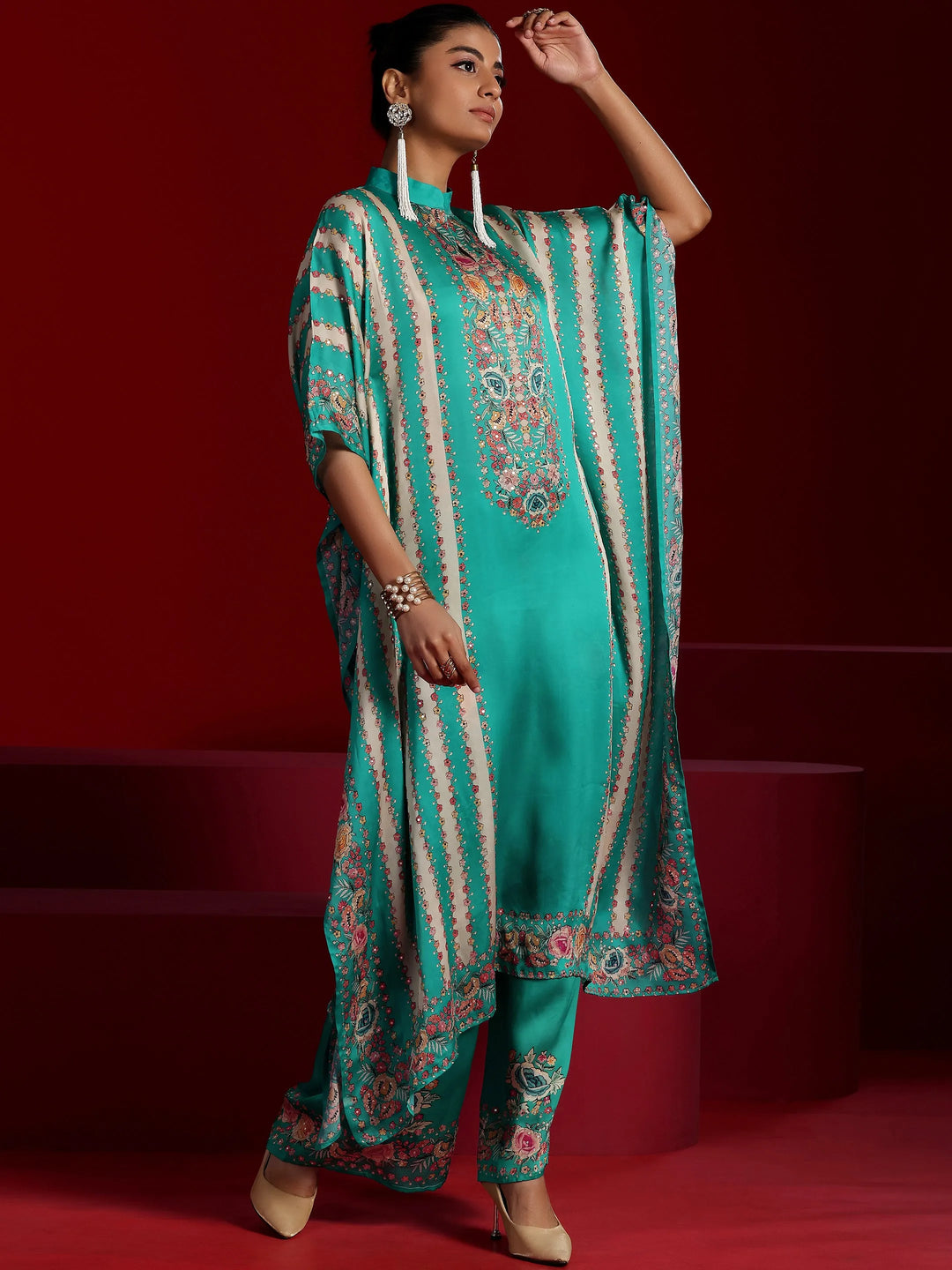  Libas Art Rama Printed Silk Blend Co-Ords 