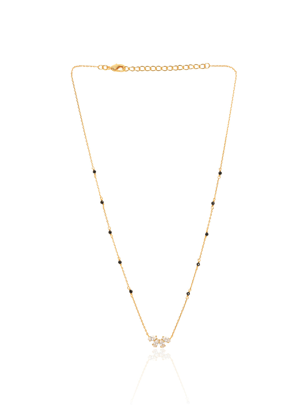  Libas Stone Petal Design 18K Gold Plated Mangalsutra 