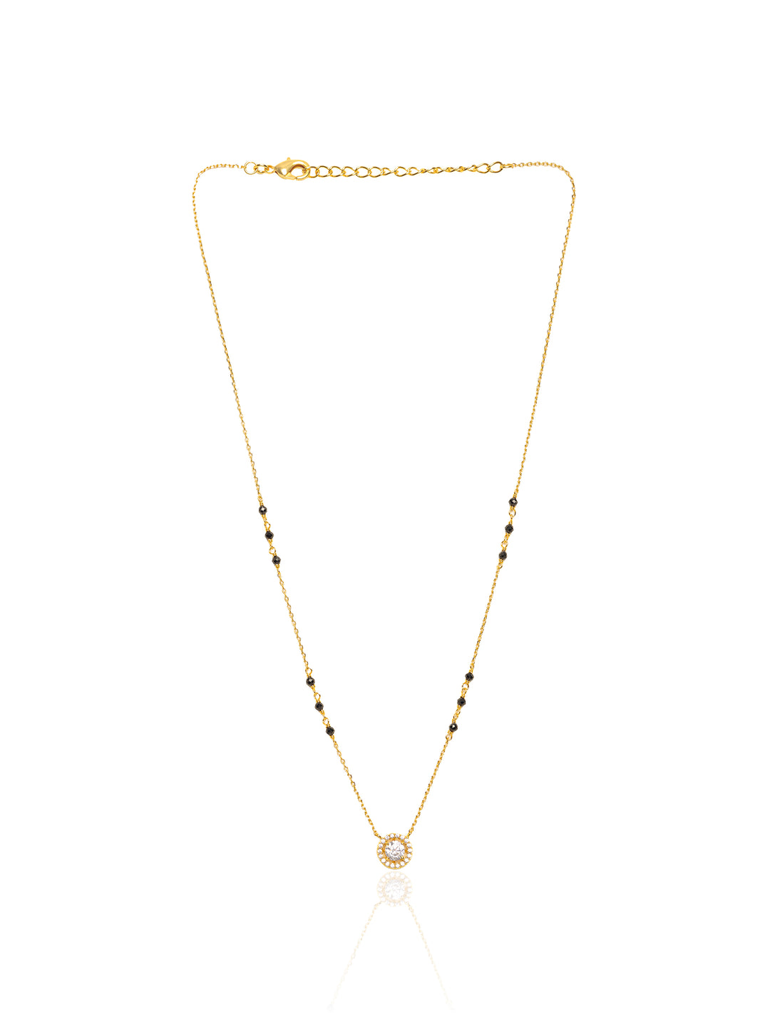  Libas Stone Pendant 18K Gold-Plated Mangalsutra 