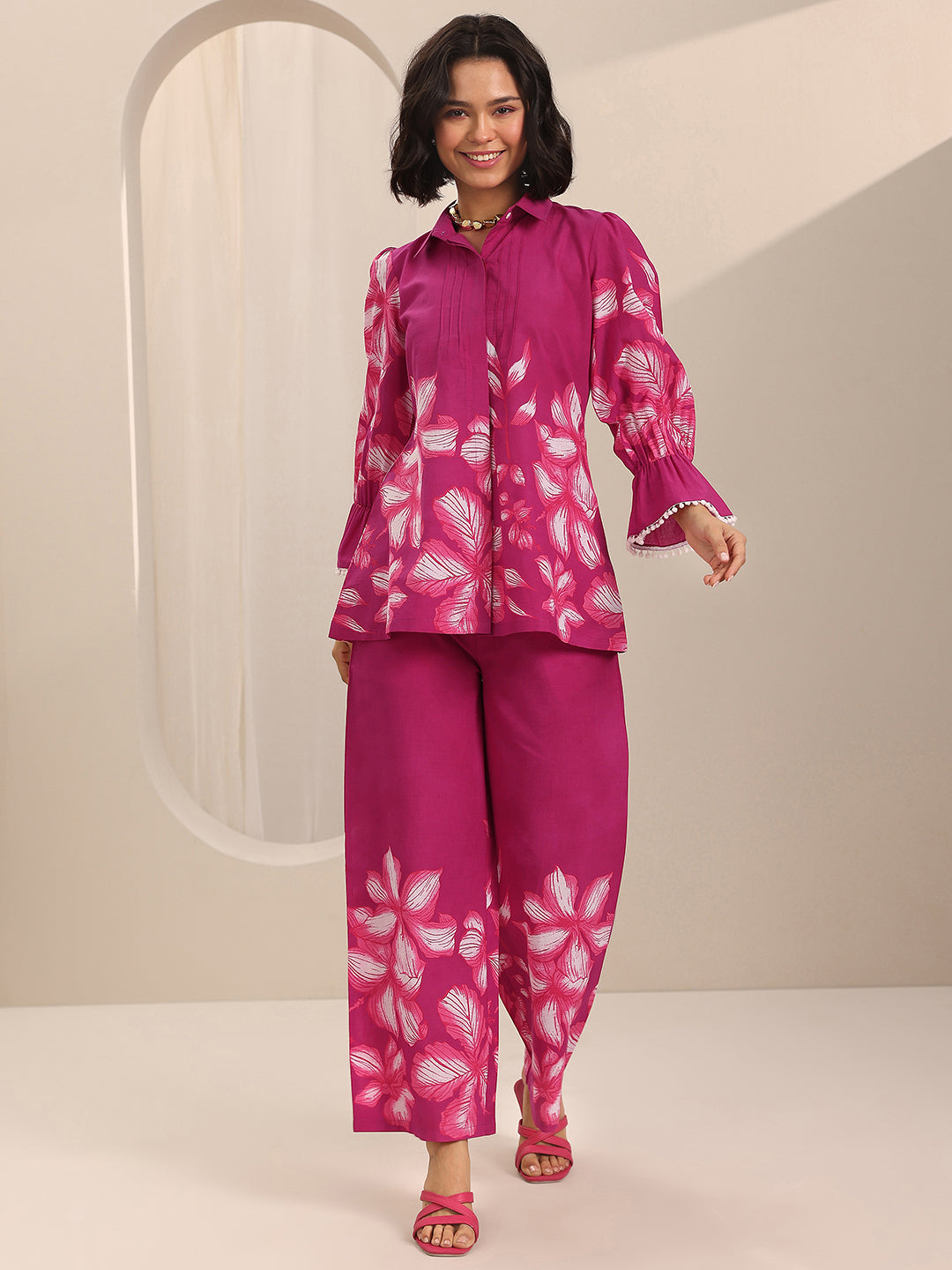  Pink Printed Cotton Co-Ord Sets 