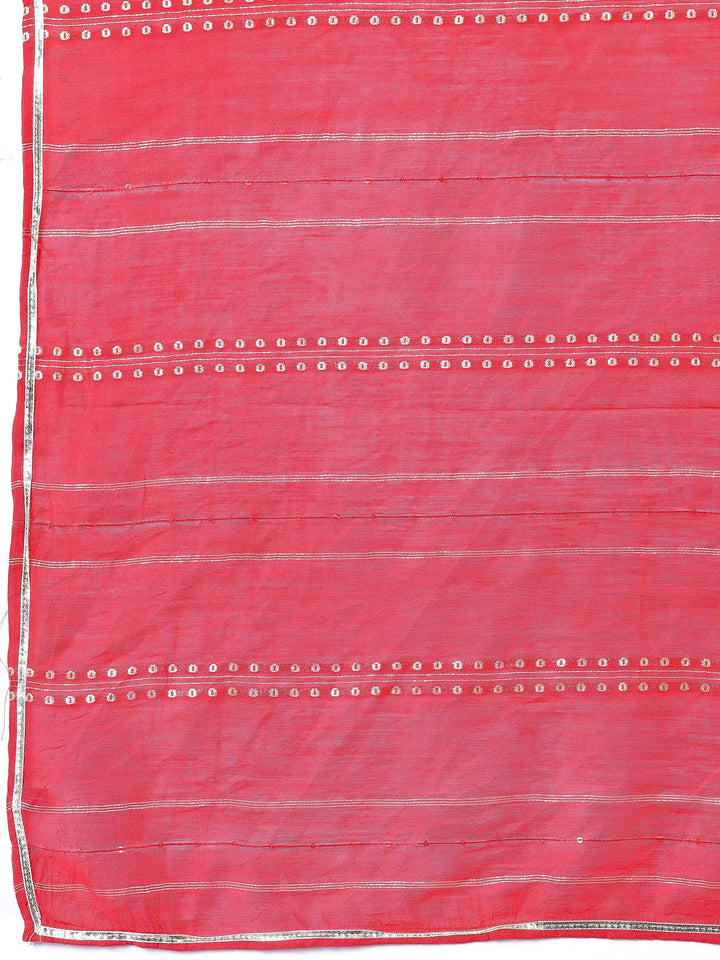 Off White Yoke Design Silk Blend Straight Kurta With Trousers & Dupatta - Libas