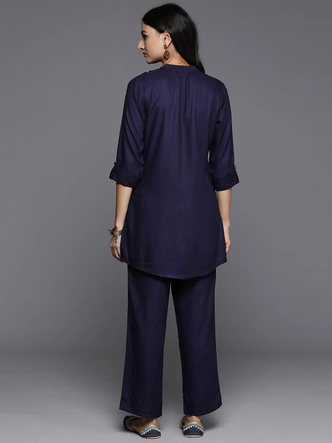 Blue Yoke Design Wool Blend Co-Ords - Libas 