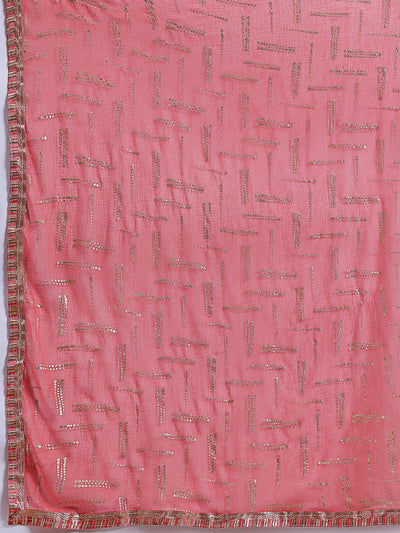 Coral Printed Cotton Straight Suit With Dupatta - Libas